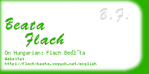 beata flach business card